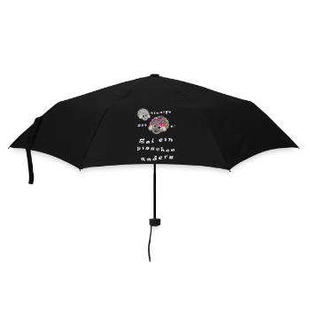 Sei ein bisschen anders - Regenschirm (klein) - Schwarz - Vorne