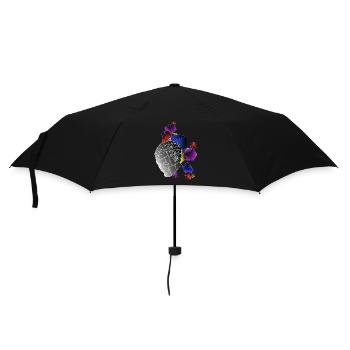 Robots with cubes colorful - Umbrella (small) - black - Front