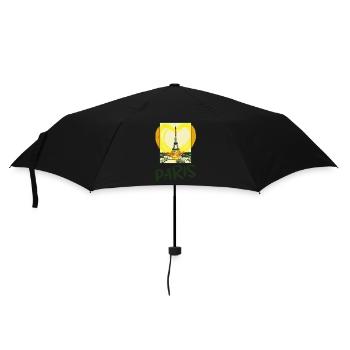 Paris France Ville Skyline Coeur Love Home - Parapluie standard - noir - Devant