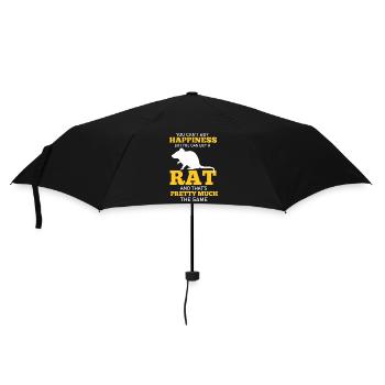 You Cant Buy Happiness But Ratte Nagetier Haustier - Regenschirm (klein) - Schwarz - Vorne