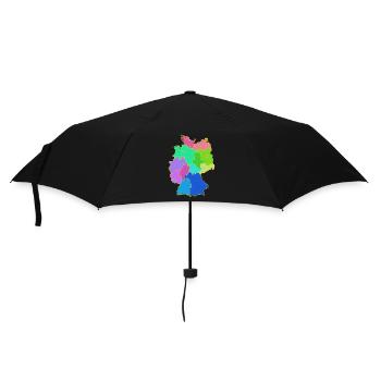 Bundesländer Deutschland Karte - Regenschirm (klein) - Schwarz - Vorne