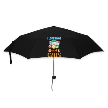 Jeu de cartes de bingo Grand-mère Joueur de bingo Cartes de bingo - Parapluie standard - noir - Devant