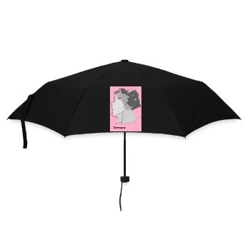 Germany in Gradient with Artist's Motif - Umbrella (small) - black - Front