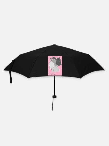 Germany in Gradient with Artist's Motif - Umbrella (small) - black