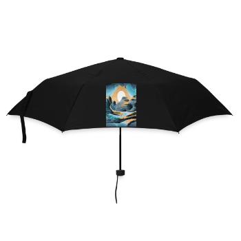 Abstrakte Landschaft - Abstract Landscape - Umbrella (small) - black - Front