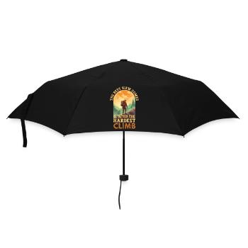 Mountains, mountaineering, hiking, hiking, climbing, nature - Umbrella (small) - black - Front