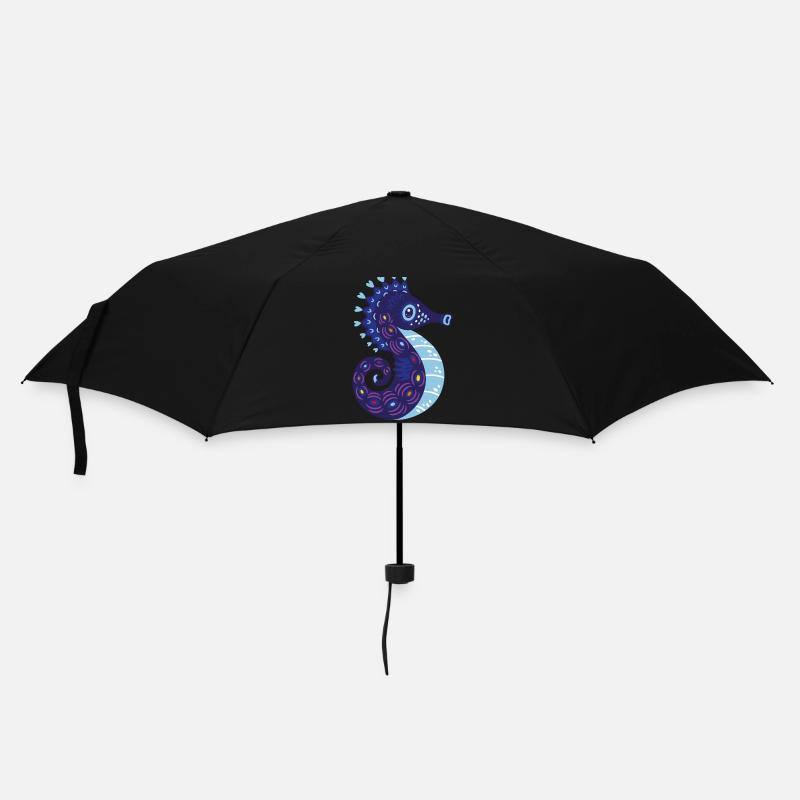Meerestiere - Regenschirm (klein) - Schwarz