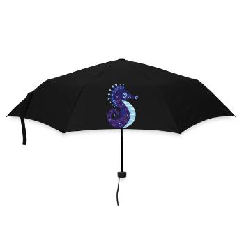 Meerestiere - Regenschirm (klein) - Schwarz - Vorne