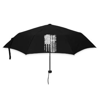 Flute U.S. Flag - Umbrella (small) - black - Front