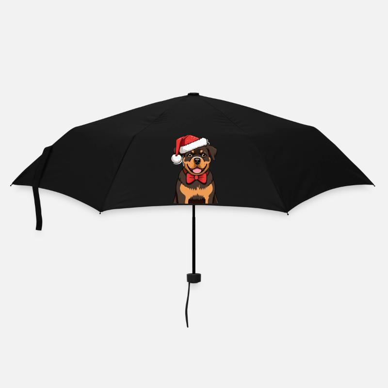 Noël Rottweiler - Parapluie standard - noir