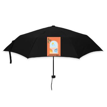 View from the window on holiday - Umbrella (small) - black - Front