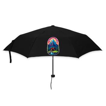 Mountain Nature Hiking Climbing Lake - Umbrella (small) - black - Front