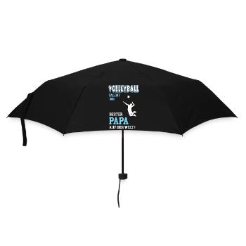 Volleyball Bester Papa Vater Vatertag Geburtstag - Regenschirm (klein) - Schwarz - Vorne