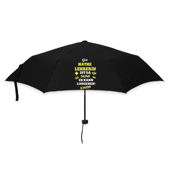 Mathe Lehrerin Mathelehrerin Schule Mathematik - Regenschirm (klein) - Schwarz - Vorne