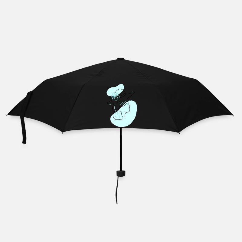 fille plage coloré - Parapluie standard - noir