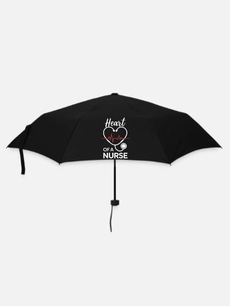 Stethoscope Heart Design for Nurse - Umbrella (small) - black
