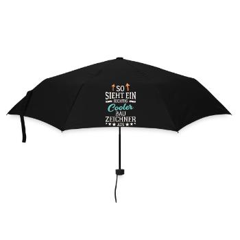 So sieht ein richtig cooler Bauzeichner aus - Regenschirm (klein) - Schwarz - Vorne