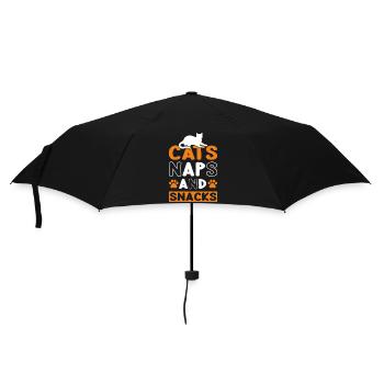 Cat Slogan Motif for Cat Lovers - Umbrella (small) - black - Front