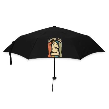 Game On Chess Design – Retro Springer - Parapluie standard - noir - Devant