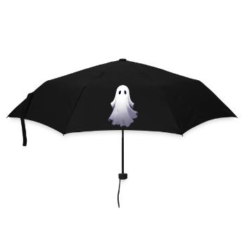Halloween Geister Geist Geschenkidee - Regenschirm (klein) - Schwarz - Vorne