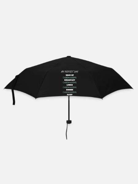 Tägliches Design der Kartenherstellungsroutine - Regenschirm (klein) - Schwarz