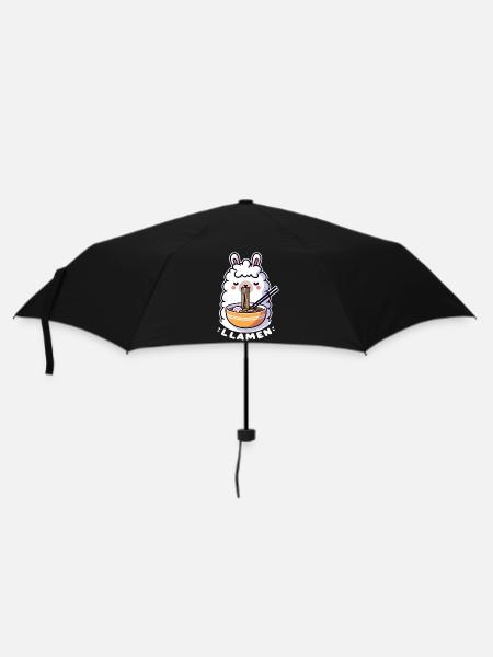 Llamen Ramen Lama - Regenschirm (klein) - Schwarz