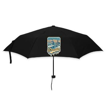 Wintry Dresden – Old Town in the Snow - Umbrella (small) - black - Front