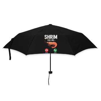 Shrim is calling - Funny Brainrot Memes - Umbrella (small) - black - Front