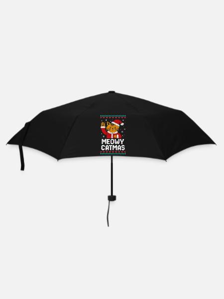 Meowy Catmas - Regenschirm (klein) - Schwarz