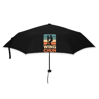 Wing Chun Retro Silhouette - Umbrella (small) - black - Front