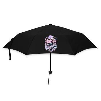 Women in Construction – Pastel Retro - Umbrella (small) - black - Front