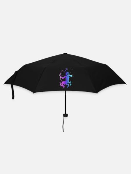 Sagittarius – Neon Zodiac Sign - Umbrella (small) - black