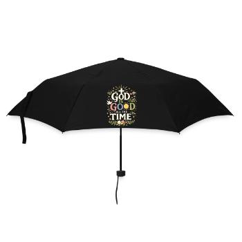 Dieu est bon en tout temps dans la foi chrétienne - Parapluie standard - noir - Devant