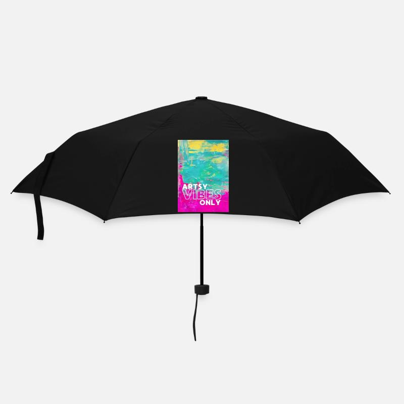 Artsy Vibes Only - Regenschirm (klein) - Schwarz