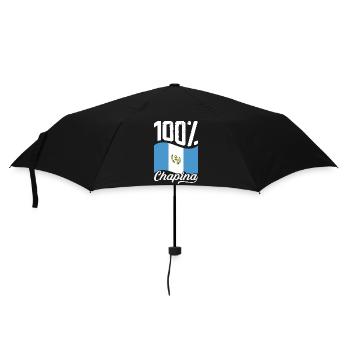 Guatemala Flagge T-Shirt Stolz & Heimat Chapín - Regenschirm (klein) - Schwarz - Vorne