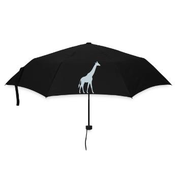 Pastellgiraffe Silhouette - Regenschirm (klein) - Schwarz - Vorne