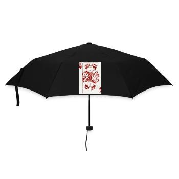 Könige küssen Herzkarte - Regenschirm (klein) - Schwarz - Vorne