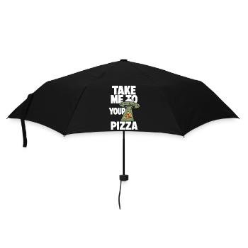 Take Me to Your Pizza UFO - Umbrella (small) - black - Front