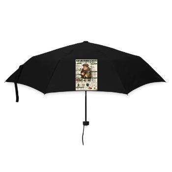 Der Geizhals – jeder Cent zählt - Regenschirm (klein) - Schwarz - Vorne