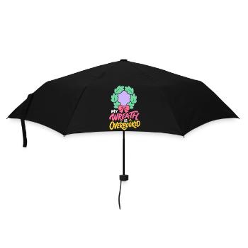 Weihnachtskranz – My Wreath Is Overbooked - Regenschirm (klein) - Schwarz - Vorne