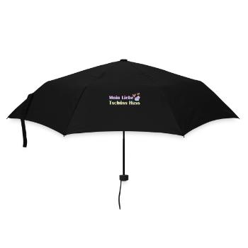 Moin Liebe, Tschüss Hass Herz romantisch Geschenk - Regenschirm (klein) - Schwarz - Vorne