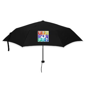 Herzengel der 7. Energiezentren - Regenschirm (klein) - Schwarz - Vorne