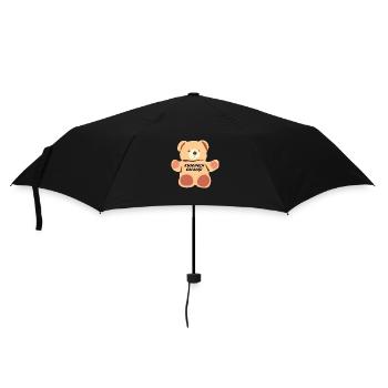 Kuscheln Erlaubt - Regenschirm (klein) - Schwarz - Vorne