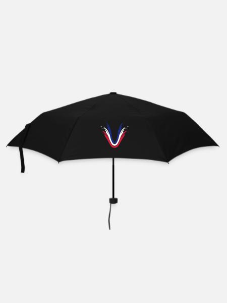 origine fan coups de pinceau france drapeau couleur - Parapluie standard - noir