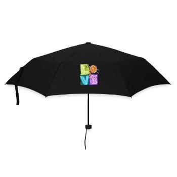 I love knitting and crocheting and wool - Umbrella (small) - black - Front
