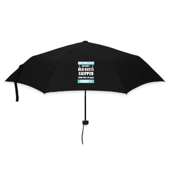 Skipper Anker Spruch - Regenschirm (klein) - Schwarz - Vorne