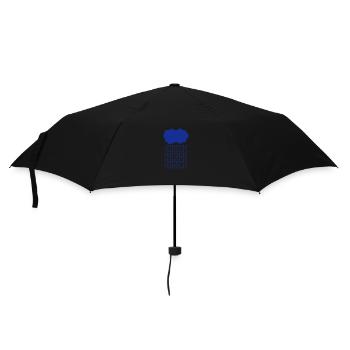 Bit Regen Wolke Informatiker - Regenschirm (klein) - Schwarz - Vorne