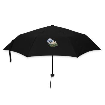 Mountain mountaineering landscape nature mountains forest - Umbrella (small) - black - Front