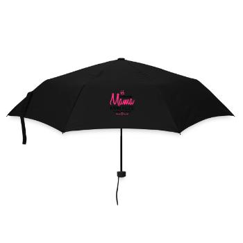 Meine Mama kann alles außer schlafen Baby Geburt - Regenschirm (klein) - Schwarz - Vorne