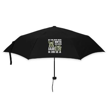 Wo sind meine doofen Kollegen ahh dan sind sie ja - Regenschirm (klein) - Schwarz - Vorne